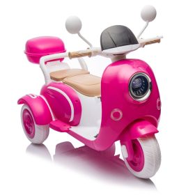 12V Two-seater Kids Ride On Level Up Electric Motorcycle,2wd,Three-wheel Toy w/Music,Bluetooth,USB,Backseat flip adult seat