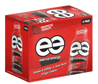 Eternal Energy Premium Energy Shot, Tropical Punch, 1.93 fl oz, 6 count