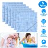 6 Packs Muslin Burp Cloths 6 Layers 100% Cotton Extra Absorbent Baby Burping Cloth Newborn Baby Towel for Boys Girls