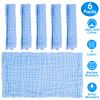 6 Packs Muslin Burp Cloths 6 Layers 100% Cotton Extra Absorbent Baby Burping Cloth Newborn Baby Towel for Boys Girls