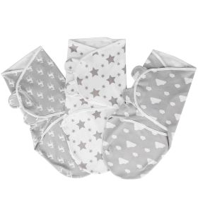3 Packs Baby New Born Swaddle Wrap Blanket Sack Cotton Adjustable 0-3 Months Infant Sleep Sack
