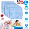 6 Packs Muslin Burp Cloths 6 Layers 100% Cotton Extra Absorbent Baby Burping Cloth Newborn Baby Towel for Boys Girls