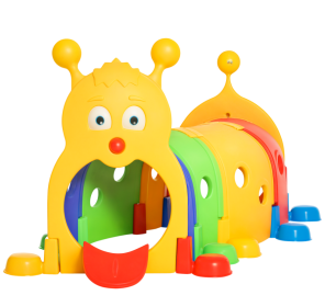 Tunnel Kids Outdoor Play, Multicolor 59 Inches Long, Non-toxic PP, Toddler Toy For 3-6 Years Old (Option: Colored)