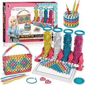 DIY Toys Puzzle Creative Ribbon Woven Hand Ropes Jewelry Making For Children Toy,Girls Kids Toy Gifts.Logistics Is Randomly Sent By UP,USPS,FEDEX (Option: 1set)
