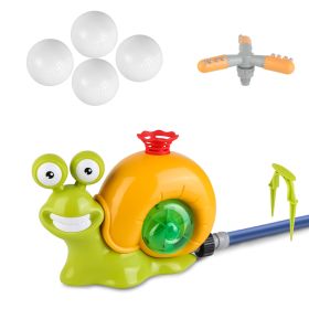 2 In 1 Snail Water Sprinkler Baseball Toy With 2 Sprinkler Nozzles 360 Degree Rotating Spray Baseball Sprinkler Summer Water Toy For 4-8Years Old (Color: Green)