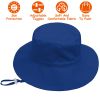 Baby Toddler Sun Hat UPF 50+ Sun Protective Beach Hat with Wide Brim Bucket Floppy Hat for 2-6 Years