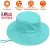 Baby Toddler Sun Hat UPF 50+ Sun Protective Beach Hat with Wide Brim Bucket Floppy Hat for 6-24 Months