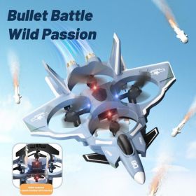 Highly Rated 2.4G Simulated Quadcopter Fighter Model Remote Control (Color: Blue)