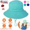 Baby Toddler Sun Hat UPF 50+ Sun Protective Beach Hat with Wide Brim Bucket Floppy Hat for 2-6 Years