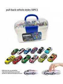 Retro Style Iron Sheet Retro Power Pull Back Car Set (Option: Set)