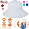 Baby Toddler Sun Hat UPF 50+ Sun Protective Beach Hat with Wide Brim Bucket Floppy Hat for 6-24 Months