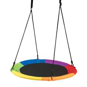 40 Inch Flying Saucer Tree Swing Outdoor Play For Kids (Option: Multicolor)