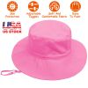 Baby Toddler Sun Hat UPF 50+ Sun Protective Beach Hat with Wide Brim Bucket Floppy Hat for 6-24 Months