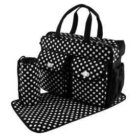 Diaper Bag Diaper Tote Bag plus Changing Pad Nappy Handbag Baby Travel Bag Waterproof BPA -Free for Girls and Boys (Option: Polka)