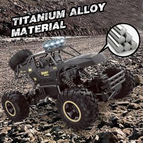 4DRC  Rock Track Rechargeable Off-road Vehicle, Banned Platform Temu (Color: Black)