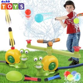 Water Sprinkler Toy For Kids Outdoor Water Toys For Yard Summer Lawn Pool Party Fun For Boys And Girls Water Toys For Kids Aged 3 And Above Yello (Option: SnailYellow)