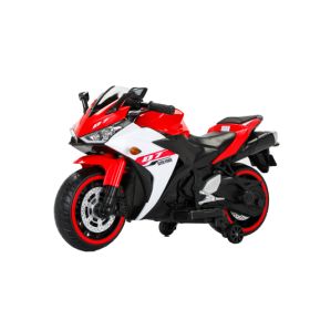 Electric Motorcycle  12V Kids Toys MotorcycleKids Electric Carelectric Ride On Toys For 3 4 5 6 Years Boys Girls With Training Wheelsmanual Throt (Color: Red)