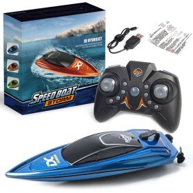 RC Boat For Kids; 2.4GHz 8 Km/h High Speed RC Boat Electric Racing Boat; Waterproof 500mAh USB Rechargeable RC Boat Toy Ship; Summer Water Toy; G (Color: Red)