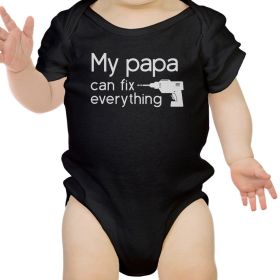 My Papa Fix Black Cute Baby Onesie Unique Fathers (size: 24M Onesie)
