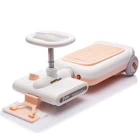 12V Cleaning Go Kart For Kids,35W Motor,Front with mop for cleaning,Length can extended by 6cm,Built in music and lighting functions (Color: as Pic)