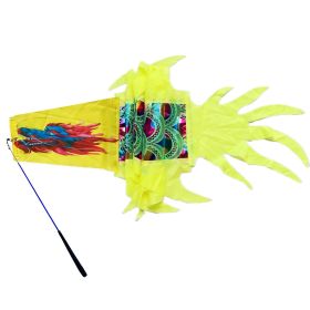 9.8 FT Holographic Dragon Dance Ribbon Streamer Kit (Color: Holographic Green)