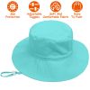 Baby Toddler Sun Hat UPF 50+ Sun Protective Beach Hat with Wide Brim Bucket Floppy Hat for 6-24 Months