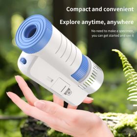 Handheld Microscope For Children, Optical HD Portable Microscope (Color: Blue)