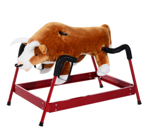 Kids Spring Rocking Horse, Ride On Rocking Horse With Realistic Sounds And Soft Plush Fabric, For Kids Over 3, Brown (Color: Brown)